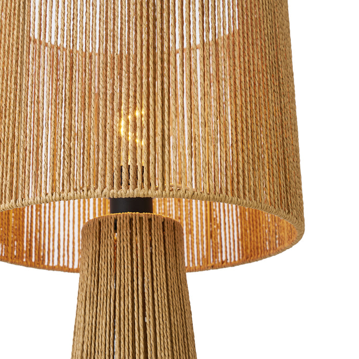 QAZQA Japandi vloerlamp naturel met kap - Dart