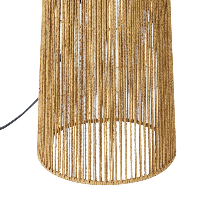 QAZQA Japandi vloerlamp naturel met kap - Dart