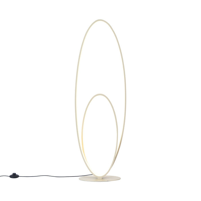 QAZQA Design vloerlamp beige incl. LED 3-staps dimbaar - Boomerang