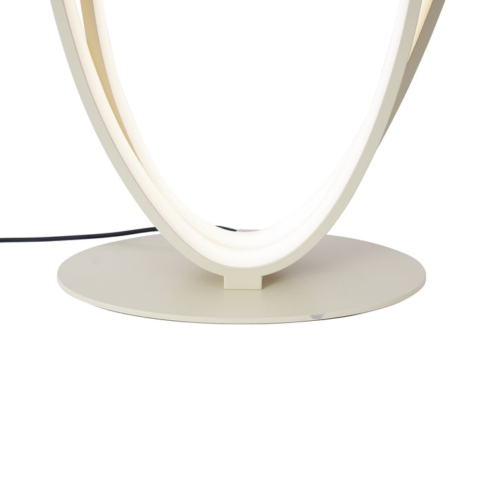 QAZQA Design vloerlamp beige incl. LED 3-staps dimbaar - Boomerang