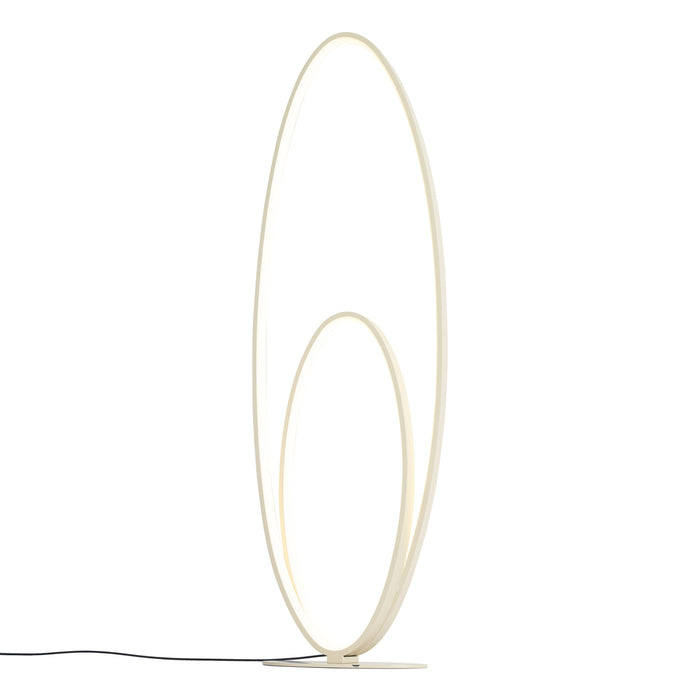 QAZQA Design vloerlamp beige incl. LED 3-staps dimbaar - Boomerang