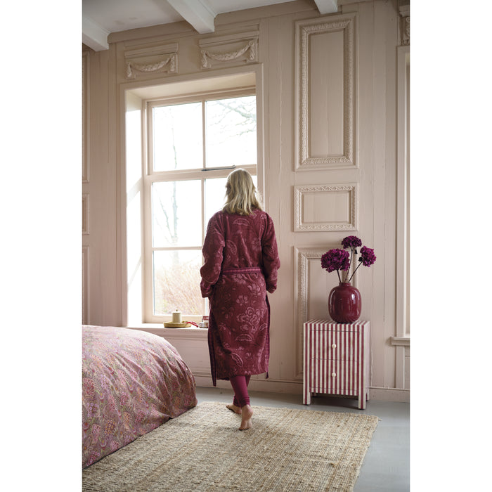 Pip Studio Jasmin Jacquard Badjas - Donker Roze - S