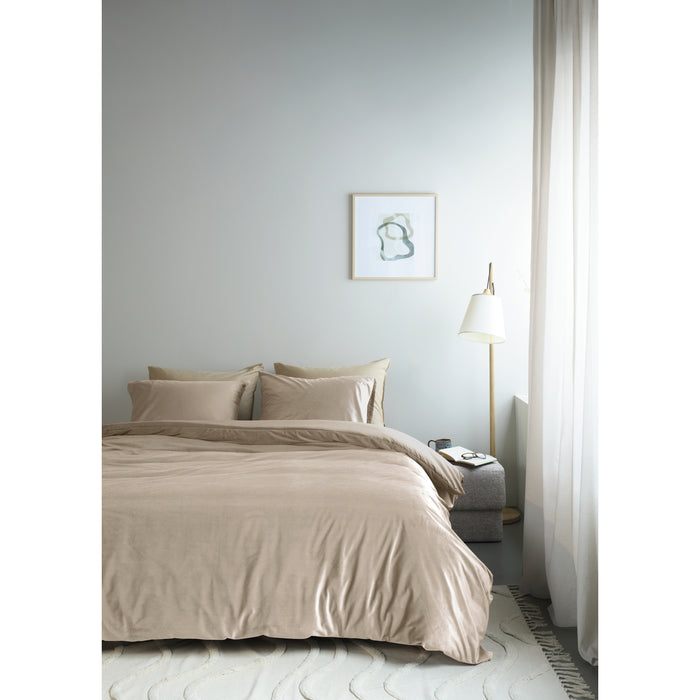 Ambiante Velvety Dekbedovertrek 200 x 200/220 cm - Zand
