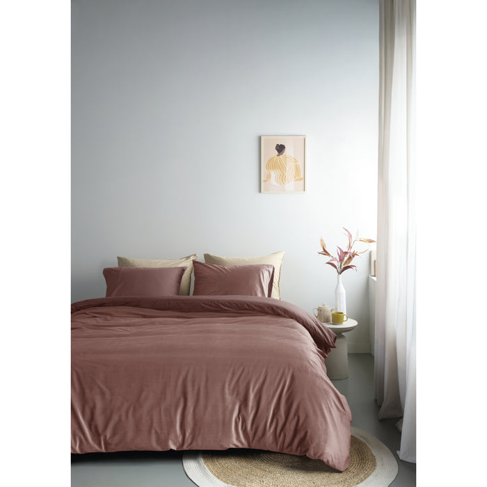 Ambiante Velvety Dekbedovertrek 200 x 200/220 cm - Roze