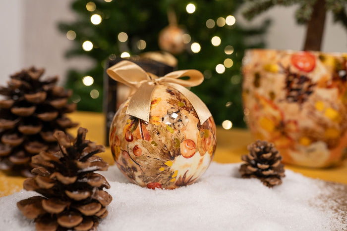 TS Collection - Kerstbal Cotton cream - Geschenkverpakking