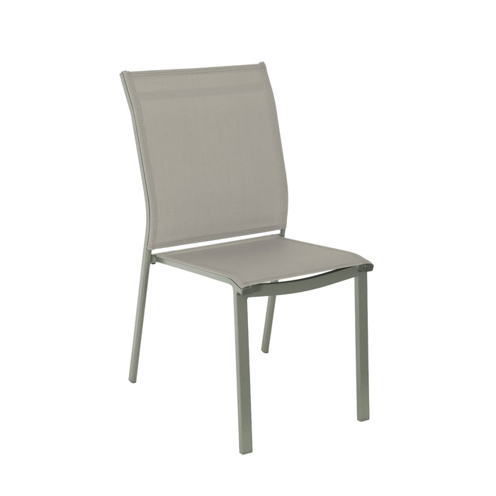 sweeek - Stapelbare tuinstoel van aluminium en textileen (Set van 4)