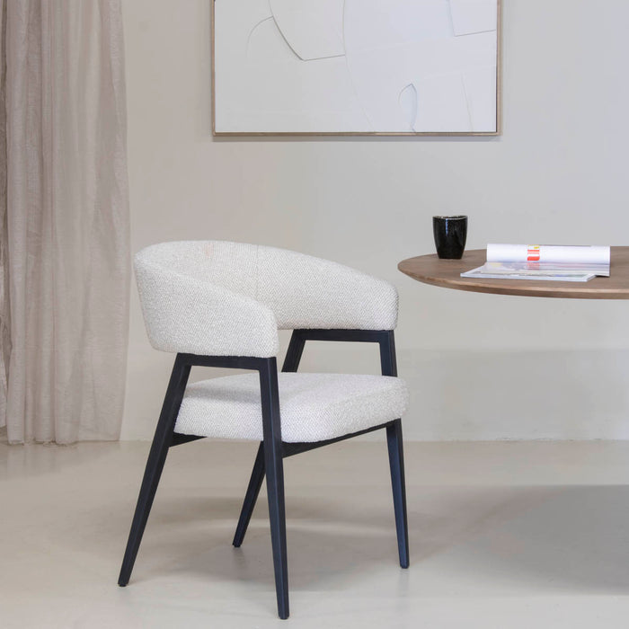 DÉJA Living - Eetkamerstoel Beige|Zwart - Fureso - Set van 2