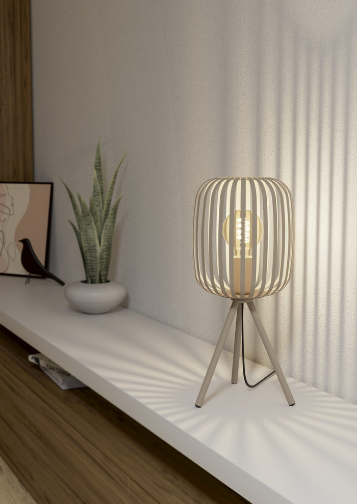 EGLO Romazzina Tafellamp - E27 - Ø 20 cm - Zandkleur