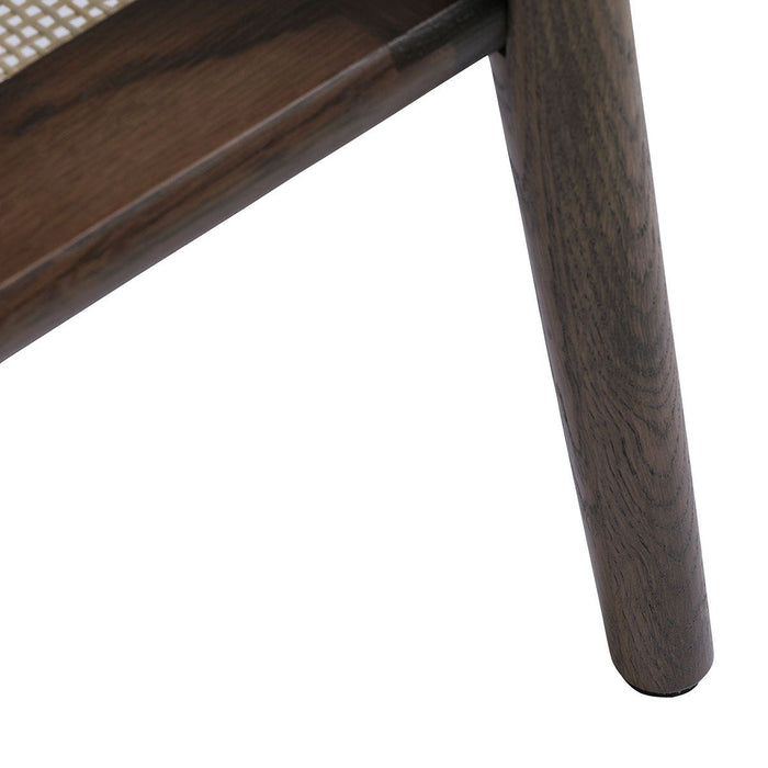 Olivine Boas Houten Salontafel met Rotan - Gerookt Eiken