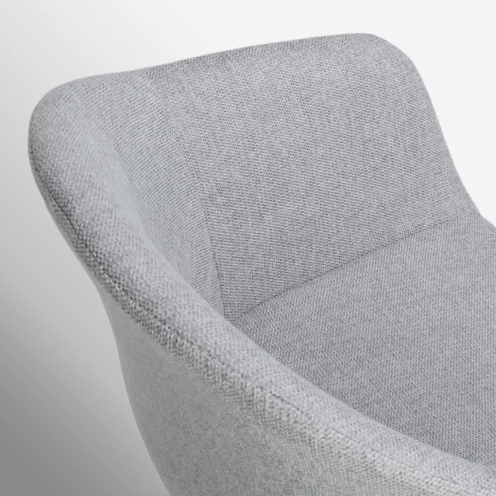 Nolon Noa-Otis Eetkamerstoelen Set van 2 - Lichtgrijs - Witte Poten