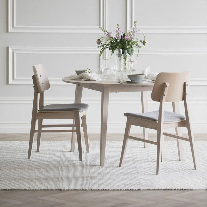 Rowico Home Filippa Ronde Uitschuifbare Eettafel Ø120 cm - Whitewash