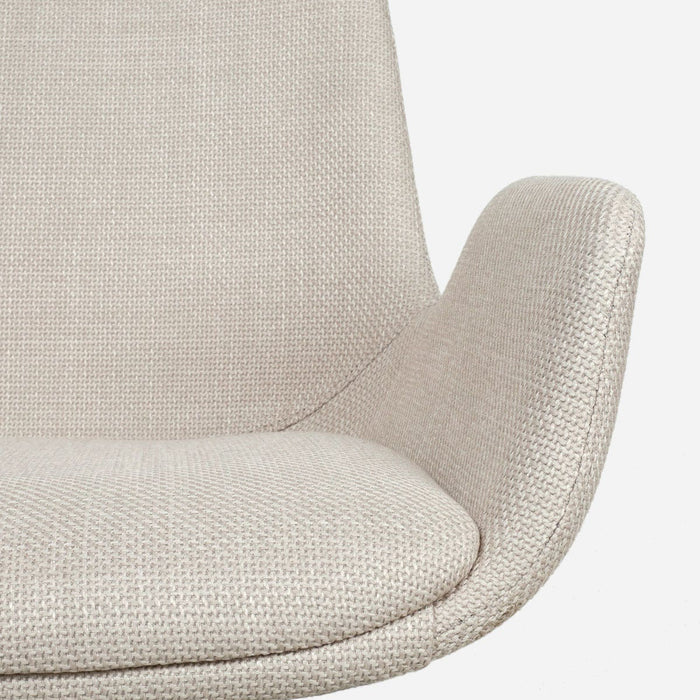 Nolon Nora-Eef Eetkamerstoel Beige - met Armleuning - Zwart