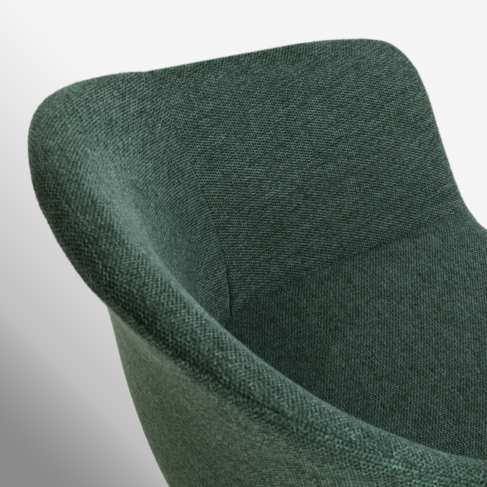 Nolon Noa-Otis Eetkamerstoelen Set van 2 - Donkergroen - Witte Poten