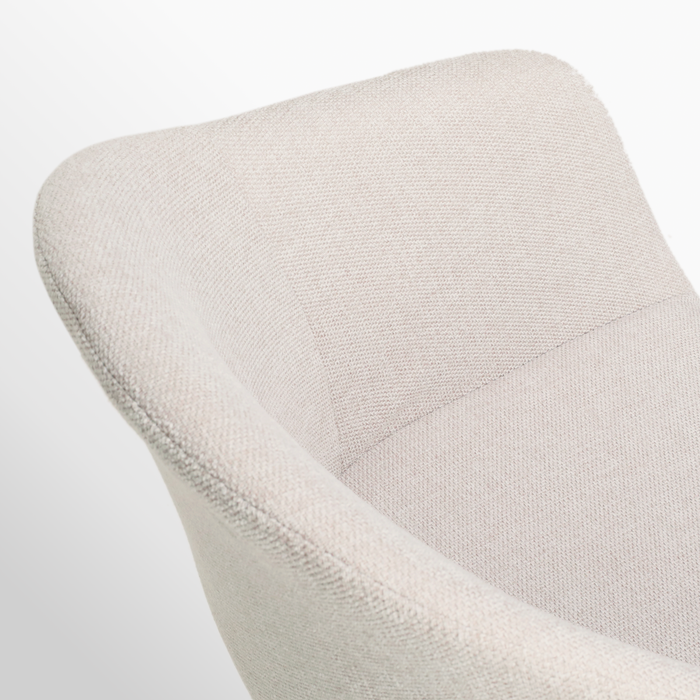 Nolon Nola-Otis Draaibare Eetkamerstoelen Set - Beige - Wit