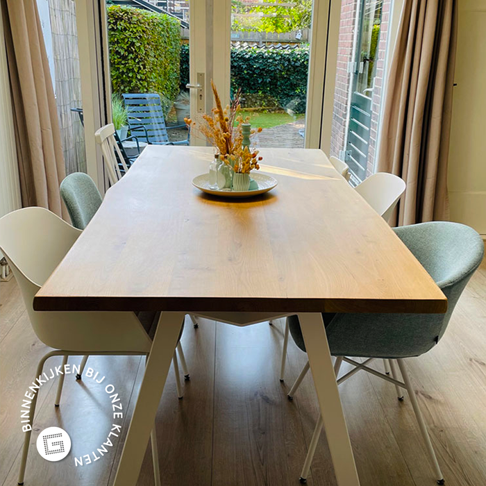 Nolon Noa-Otis Eetkamerstoelen Set van 2 - Beige - Zwarte Poten