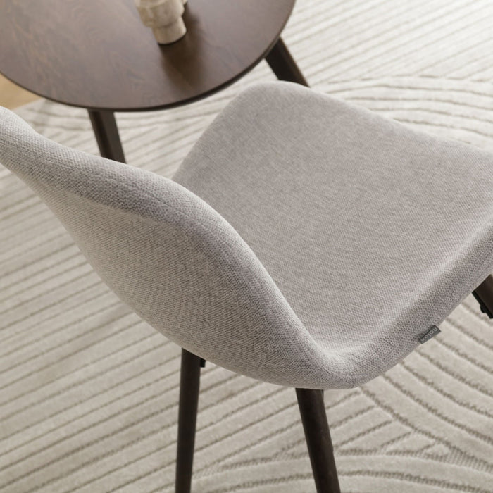 Nolon Nena-Fé Eetkamerstoel Lichtgrijs - Stof - Walnoot Poten