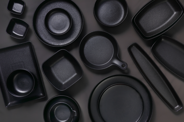 Maastricht Porselein - Universe - Bord - 2 stuks - ø 19 cm - Zwart