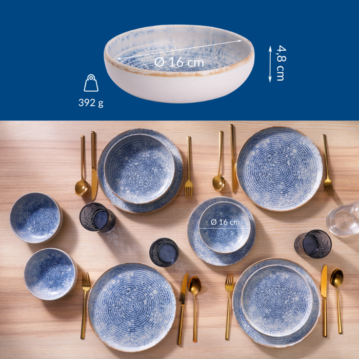 James Cooke - Azure Vintage - Schaal - Kom - 2 stuks - ø 16 cm