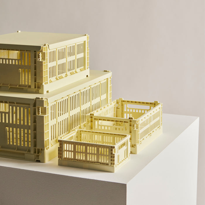 HAY Colour Crates Krat L - Rechthoekig - Lichtgeel