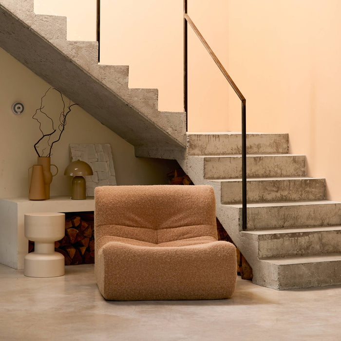 sweeek - Fauteuil alpaca-effect stof Sokol 1 zitplaats