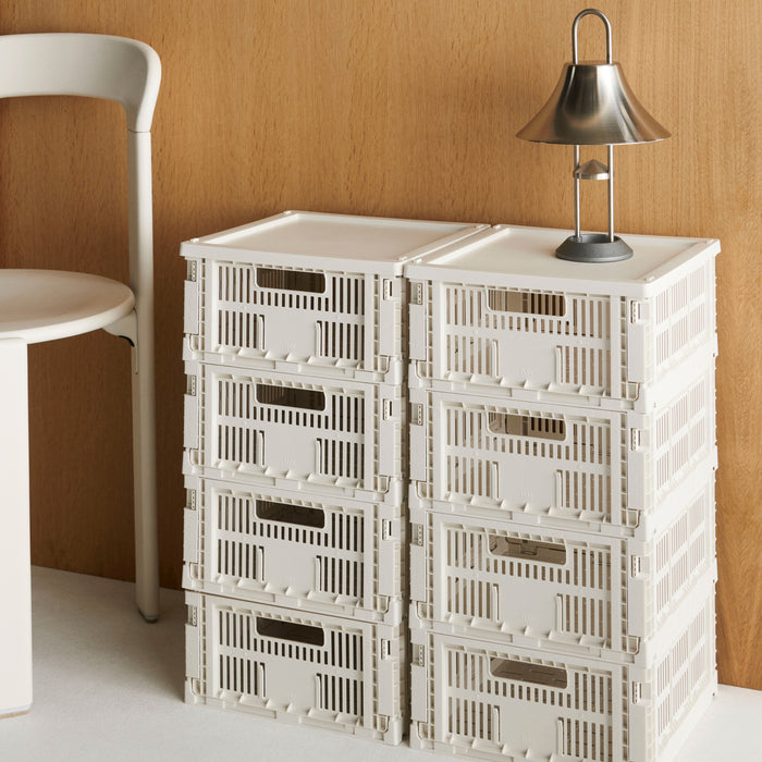 HAY Colour Crates Krat L - Vierkant - Off-White