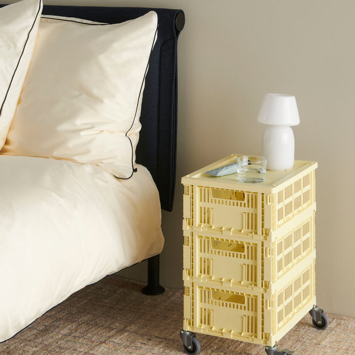 HAY Colour Krat Deksel M - Rechthoekig - Lichtgeel