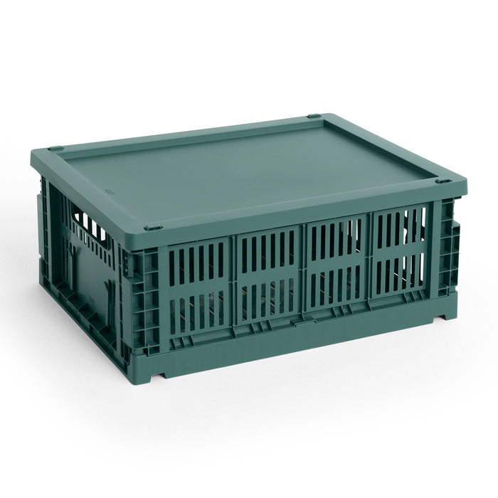 HAY Colour Krat Deksel M - Rechthoekig - Donkergroen