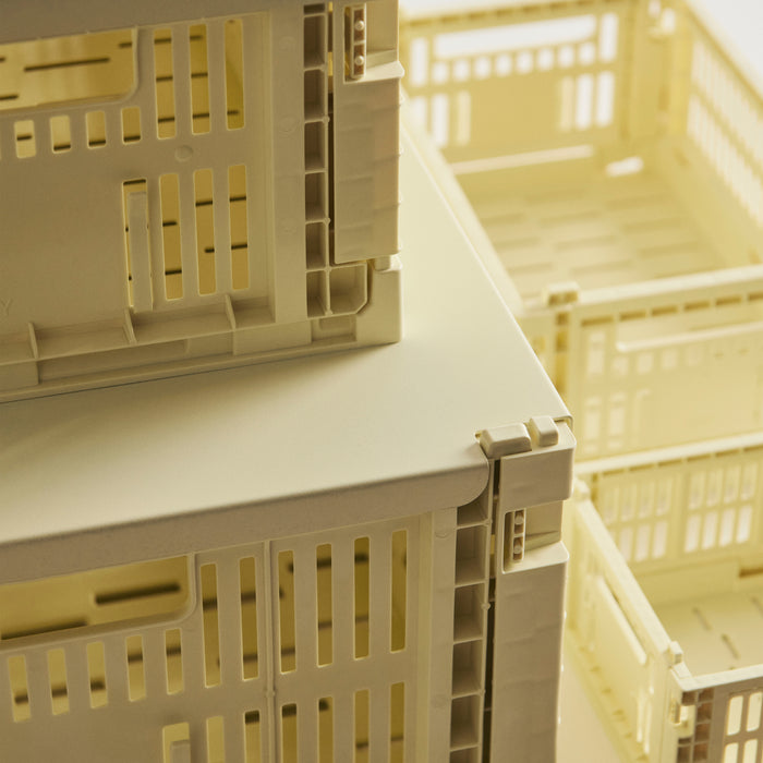 HAY Colour Krat Deksel L - Rechthoekig - Lichtgeel