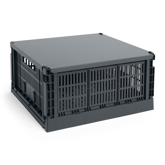 HAY Colour Krat Deksel L - Vierkant - Charcoal