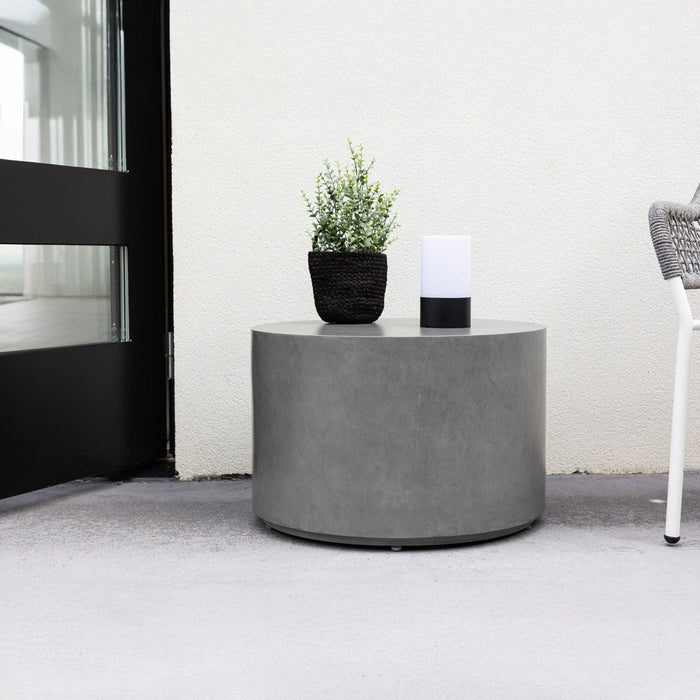 Fjôrd - Bijzettafel Grijs Metaal - 60x60x40cm - Lissabon