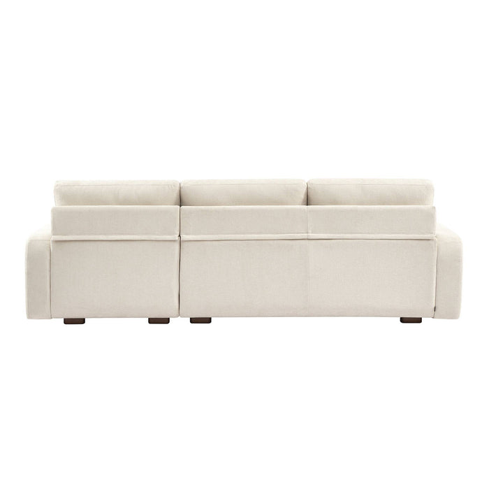 sweeek - Hoekbank rechts 3 zitplaatsen stof