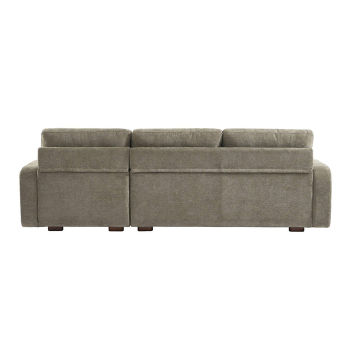 sweeek - Hoekbank rechts 3 zitplaatsen stof