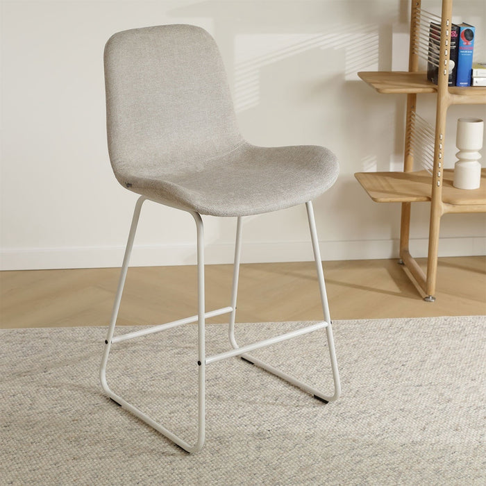 Nolon Nino-Fé Barkruk Beige - Wit Onderstel - 75 cm