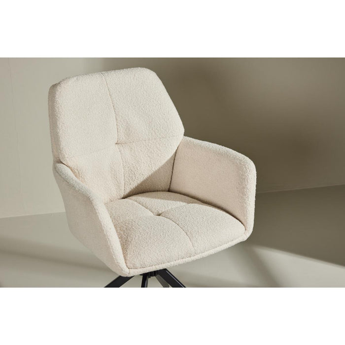 Svea - Lucetta eetkamerstoel - boucle - wit