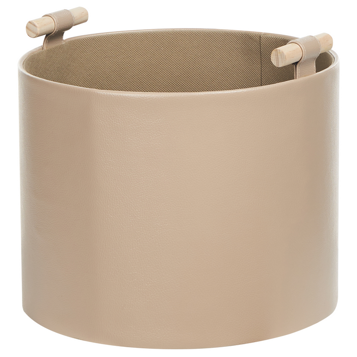 Beliani - ARAM - Opbergmanden set van 3 - Beige - Kunstleer