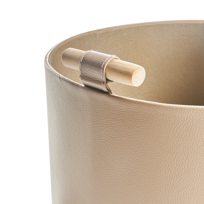 Beliani - ARAM - Opbergmanden set van 3 - Beige - Kunstleer