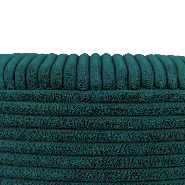 icon Milano XL Poef - Ribfluweel - Blauwgroen