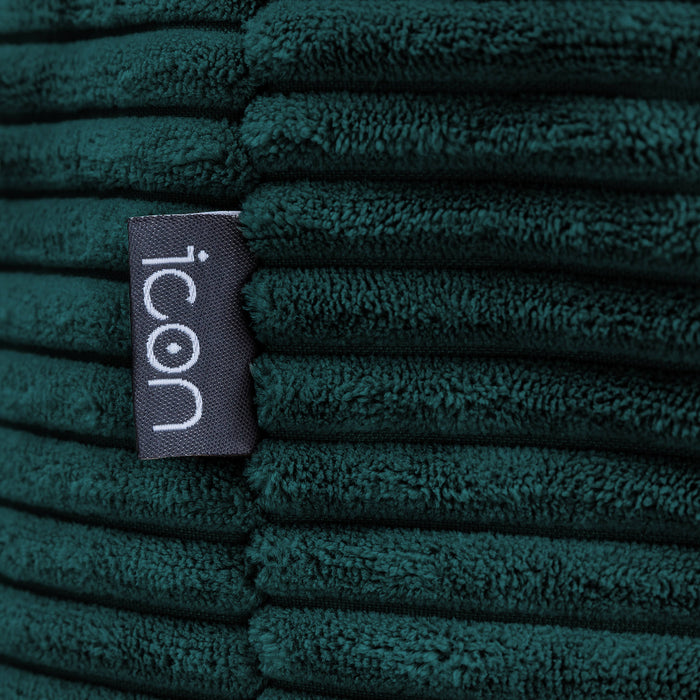 icon Milano XL Poef - Ribfluweel - Blauwgroen