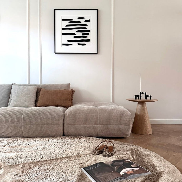 Organisch hoogpolig vloerkleed Odelia bruin|taupe - Interieur05