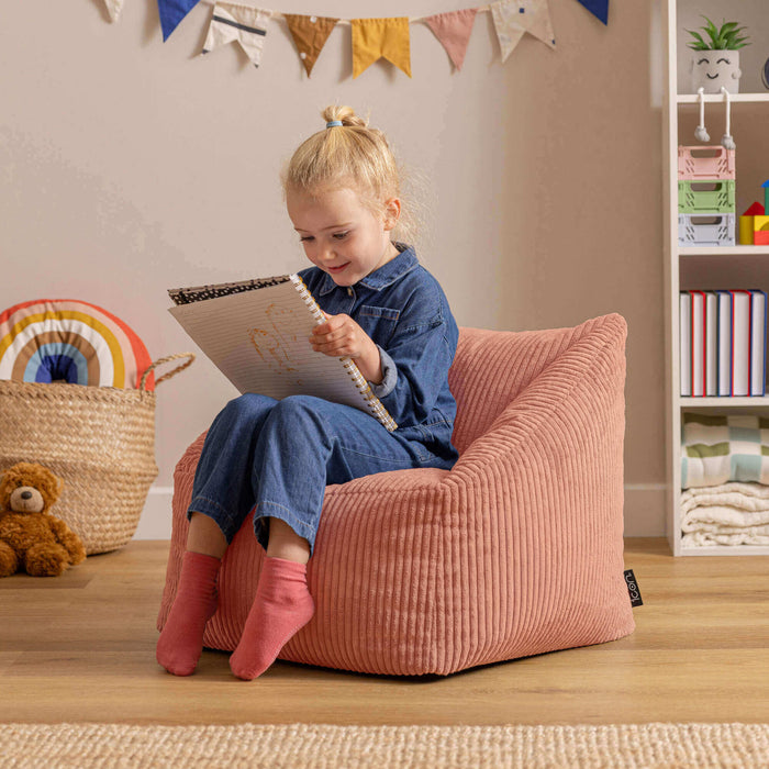 icon Natalia Kinderzitzak Fauteuil - Ribfluweel - Oudroze