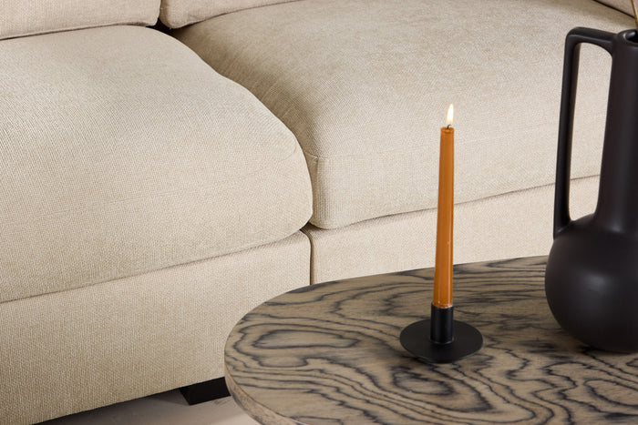 Fjôrd - 3-Zitsbank Beige Stof - 311x102x86cm - Salerno