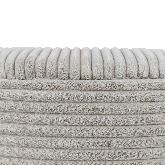 icon Milano XL Poef - Ribfluweel - Grijs