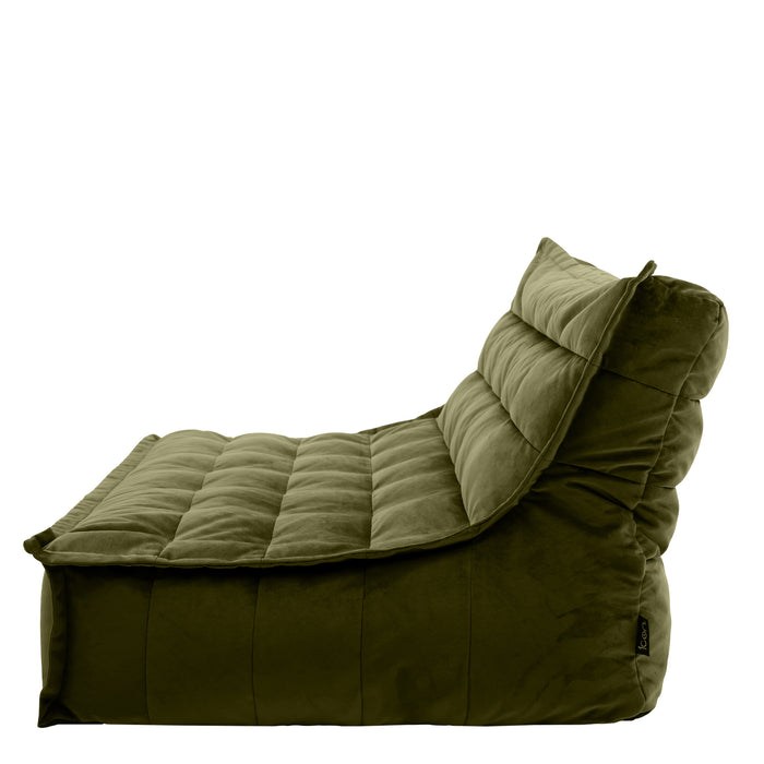 icon Kota 2-zitsbank - Zitzak - Velours - Olijfgroen
