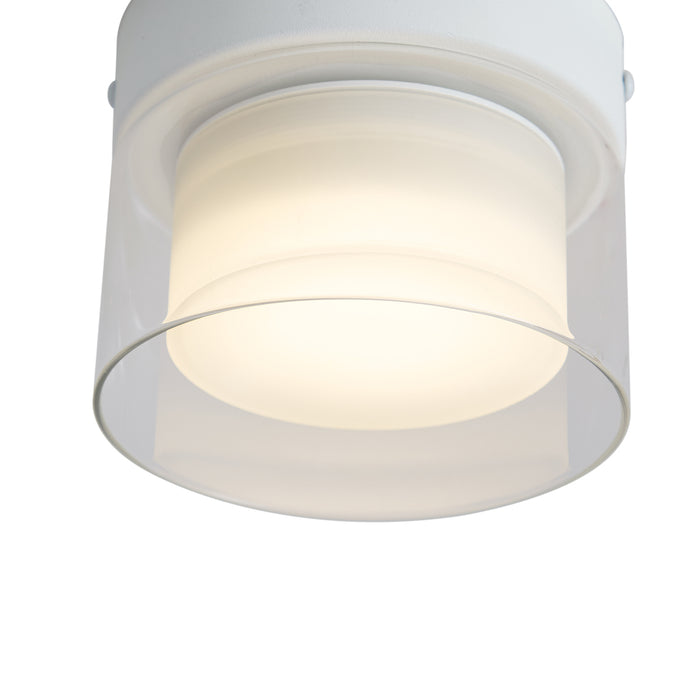 QAZQA Moderne plafondlamp wit met helder glas - Puck