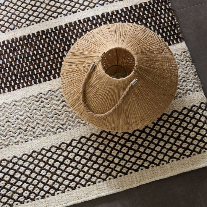 Theko Tapijt in Scandinavische stijl Trondheim 160x230 cm - Zwart|wit