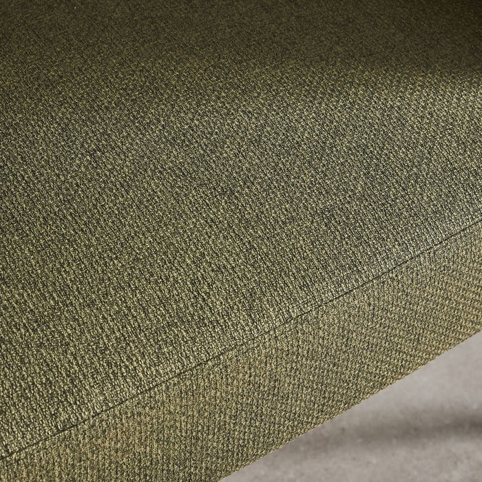 sweeek - Fauteuil stof gebogen rugleuning metalen frame