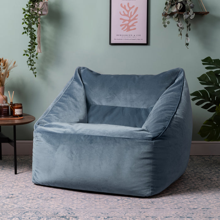 icon Natalia Zitzak Fauteuil - Velours - Blauw