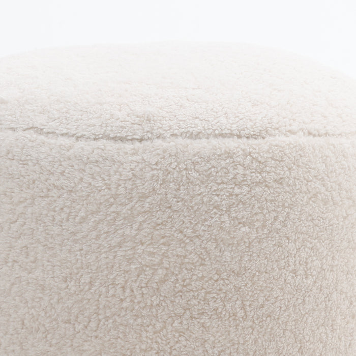 icon Milano XL Poef - Teddy - Wit