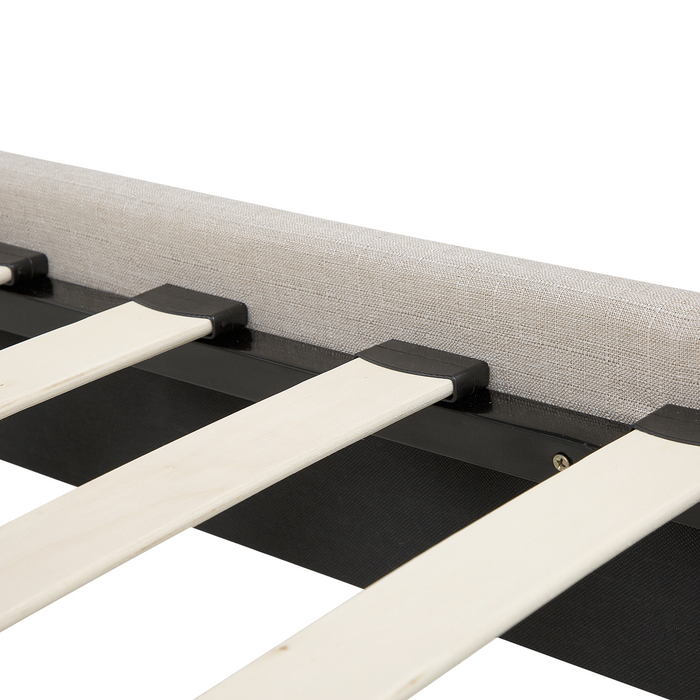 Beliani - ROANNE - Kinderbed - Beige - 90 x 200 cm - Polyester