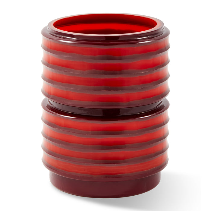 POLSPOTTEN Layer Vaas Ø 20 cm - Coral Red